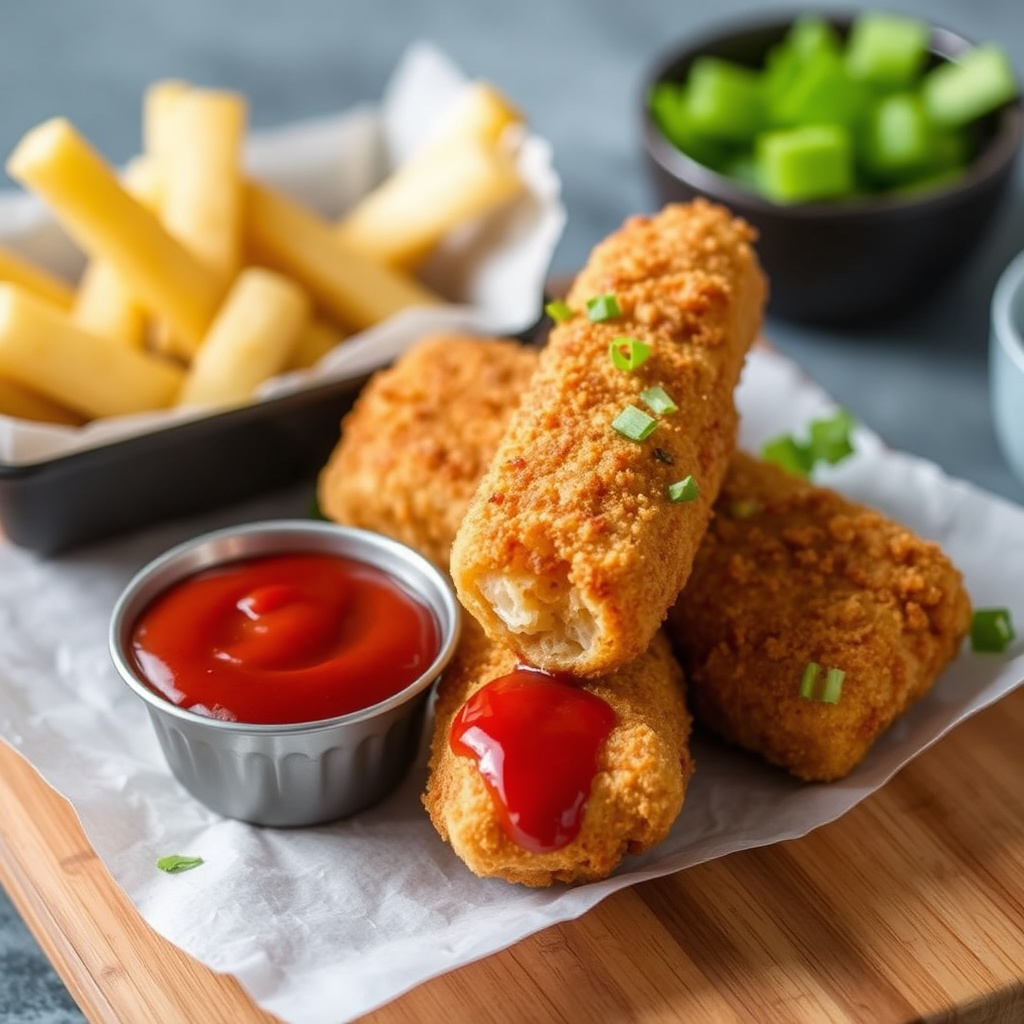 Big Daddy's fiskepinner med funky ketchup