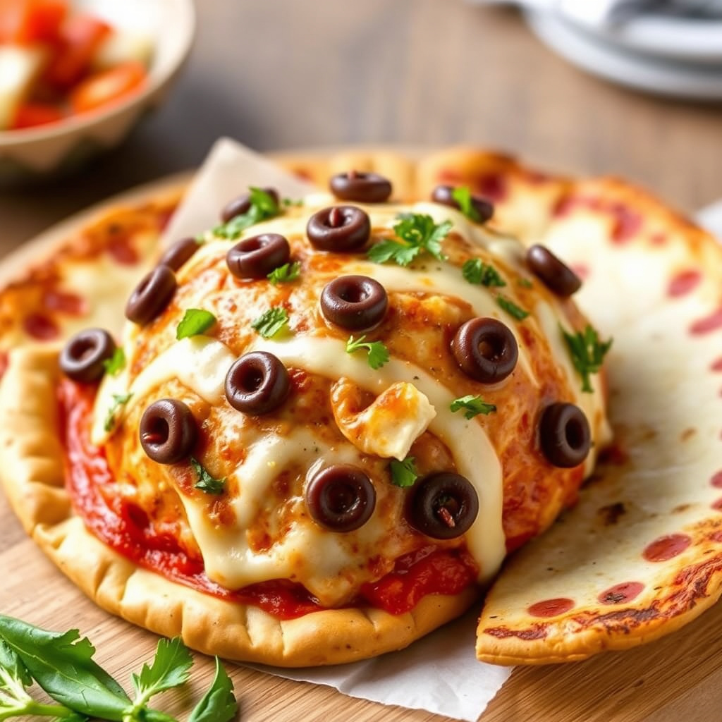 Pizzaostball med pepperoni