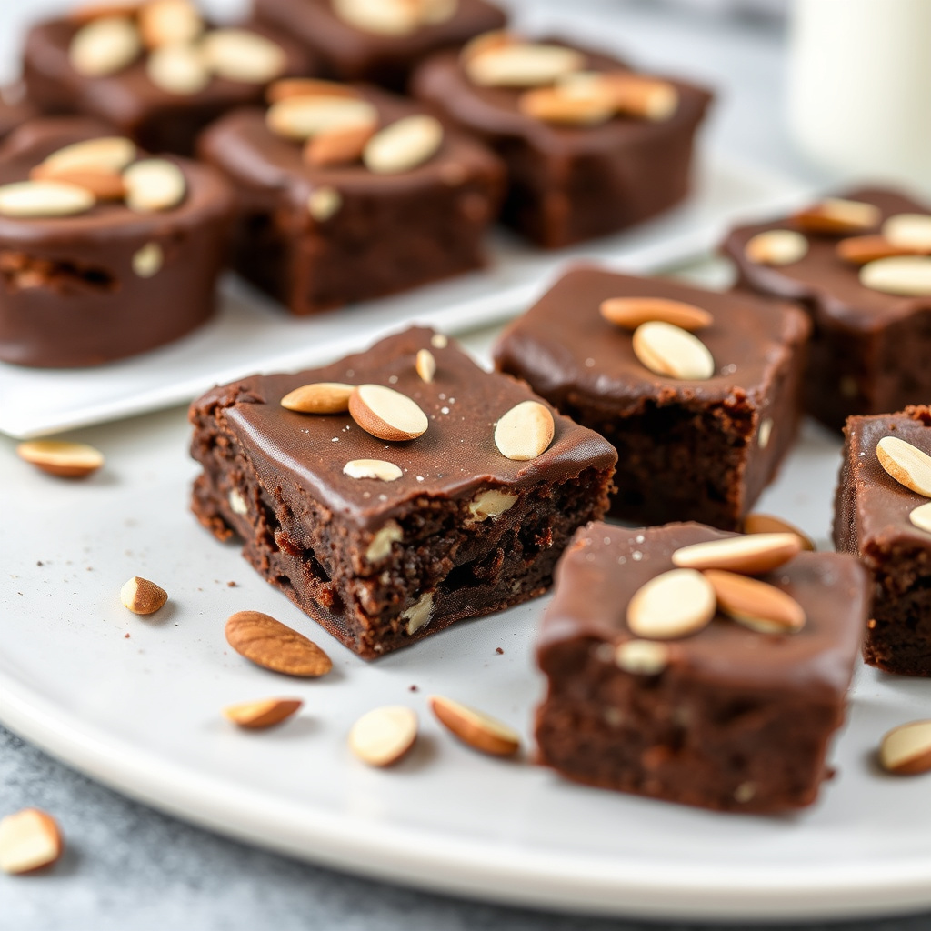 Bite-Size Sjokolade- og Mandelbrownies