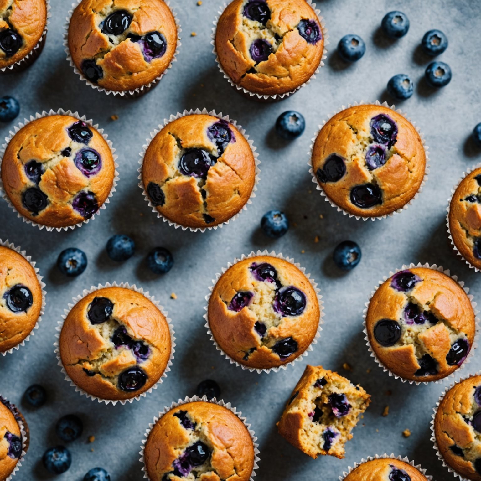 Blåbær- og gresskarmuffins