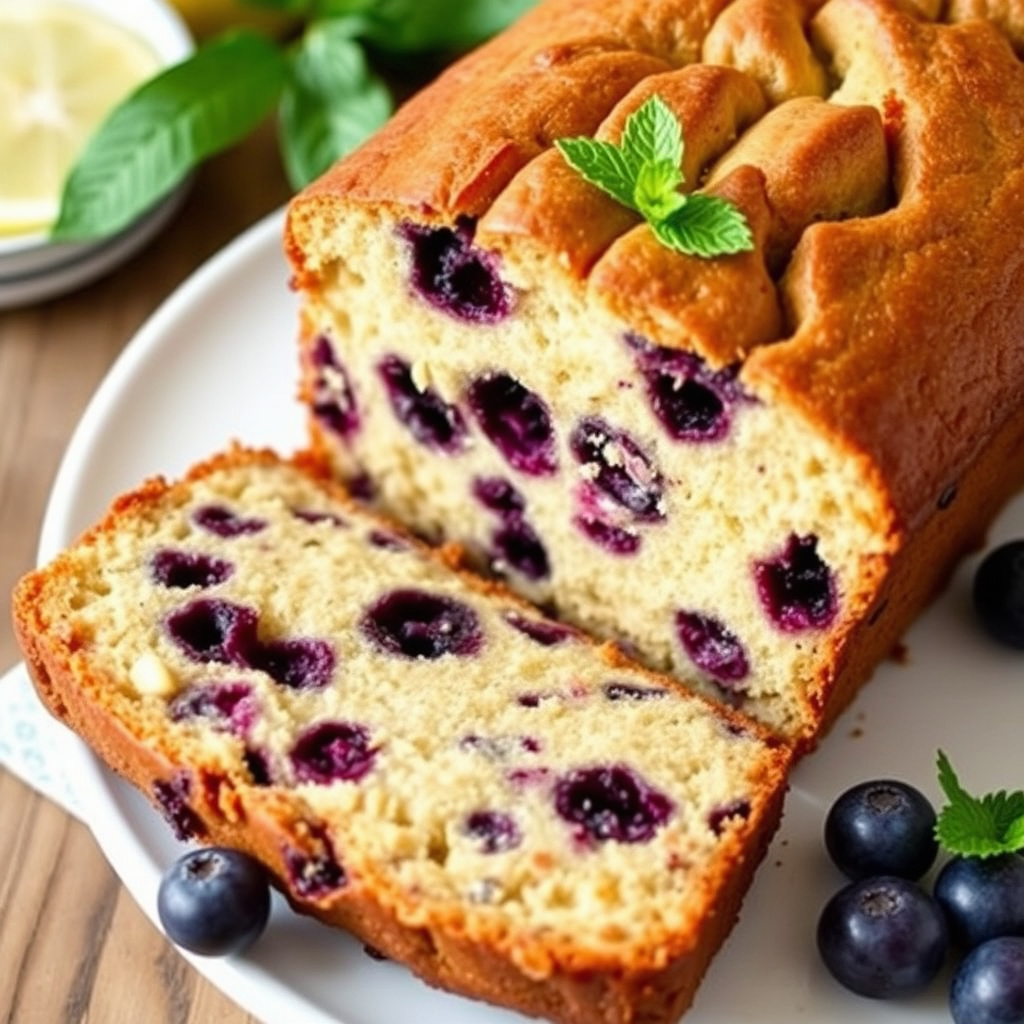 Blåbær- og sitronbrød