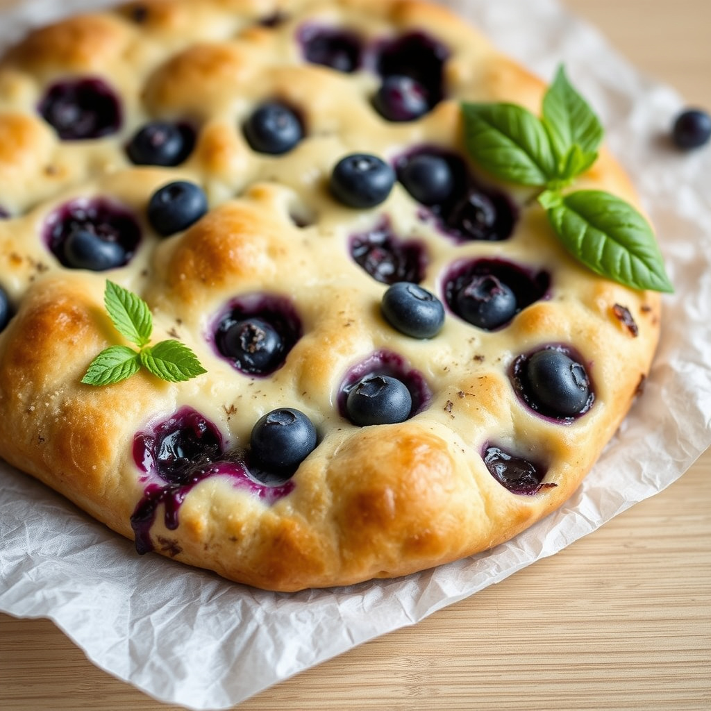 Blåbærfocaccia