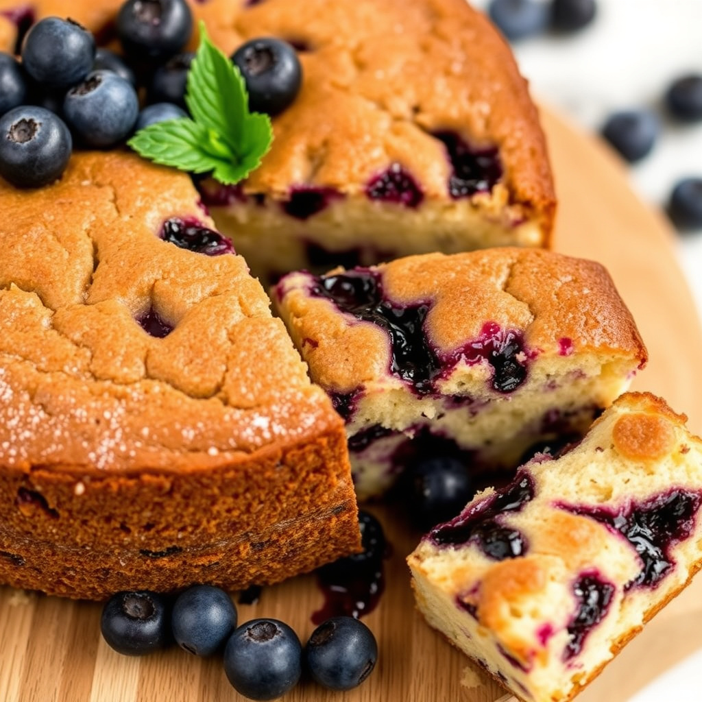 Blåbærkake med kaffebunn