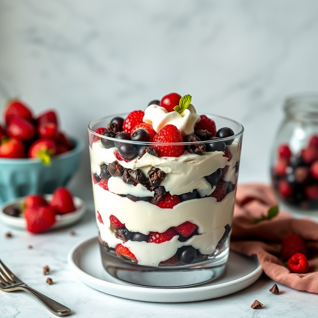 Black Forest Trifle med sjokolade og kirsebær