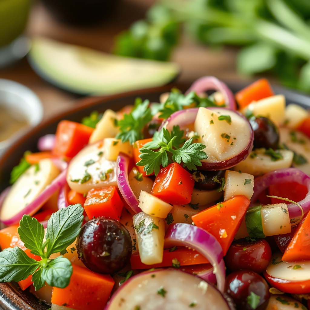 Blandet grønnsaksvinaigrette