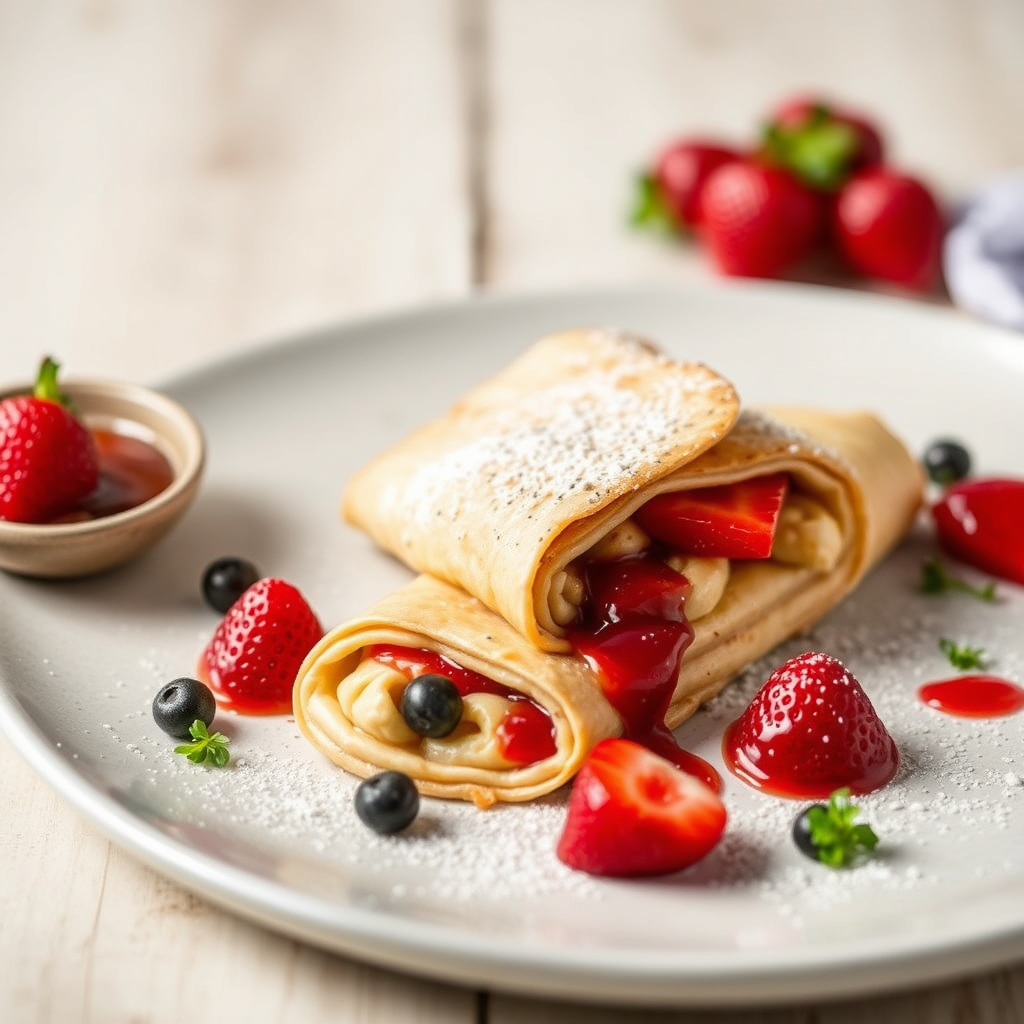 Blintz-innpakning og matlaging