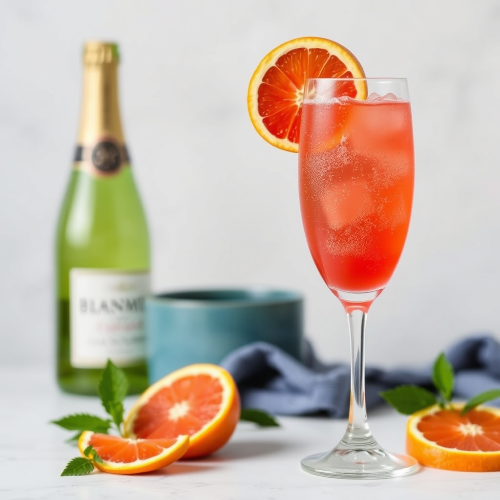 Blodappelsinchampagne-cocktail