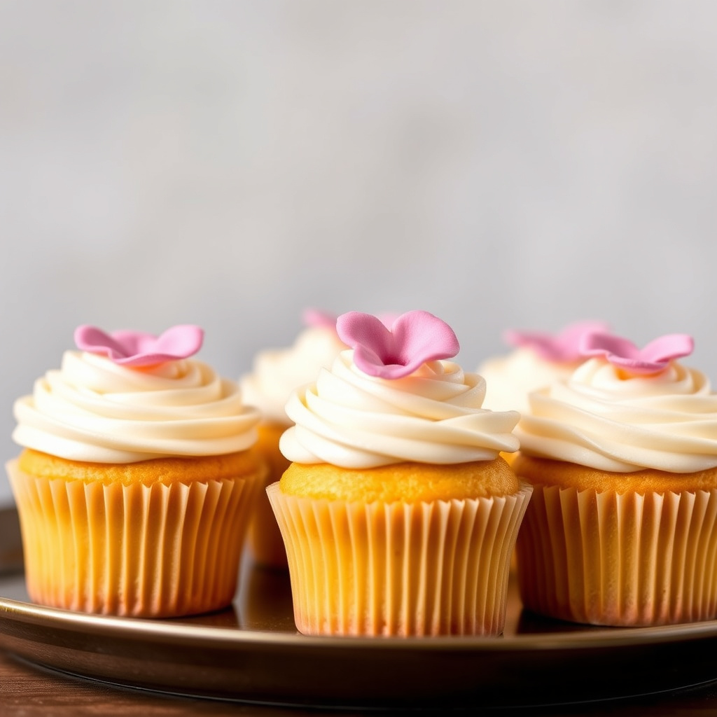 Blomsterdekkede cupcakes