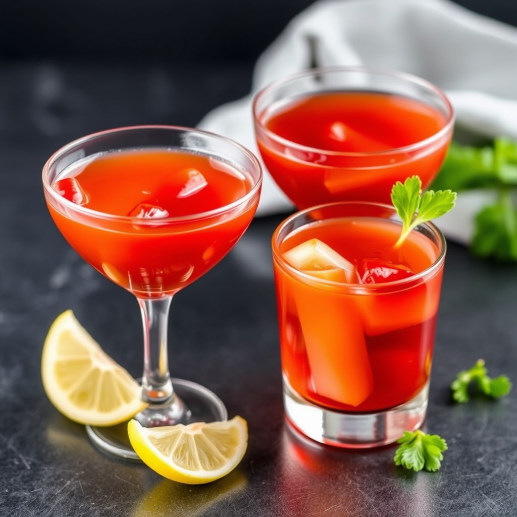 Bloody Mary gelatin-shots