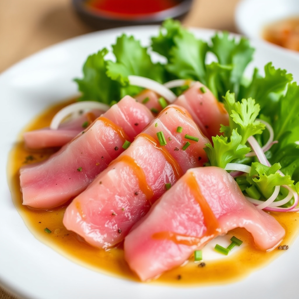 Bluefin Toro Sashimi-salat med Matsuhisa-dressing