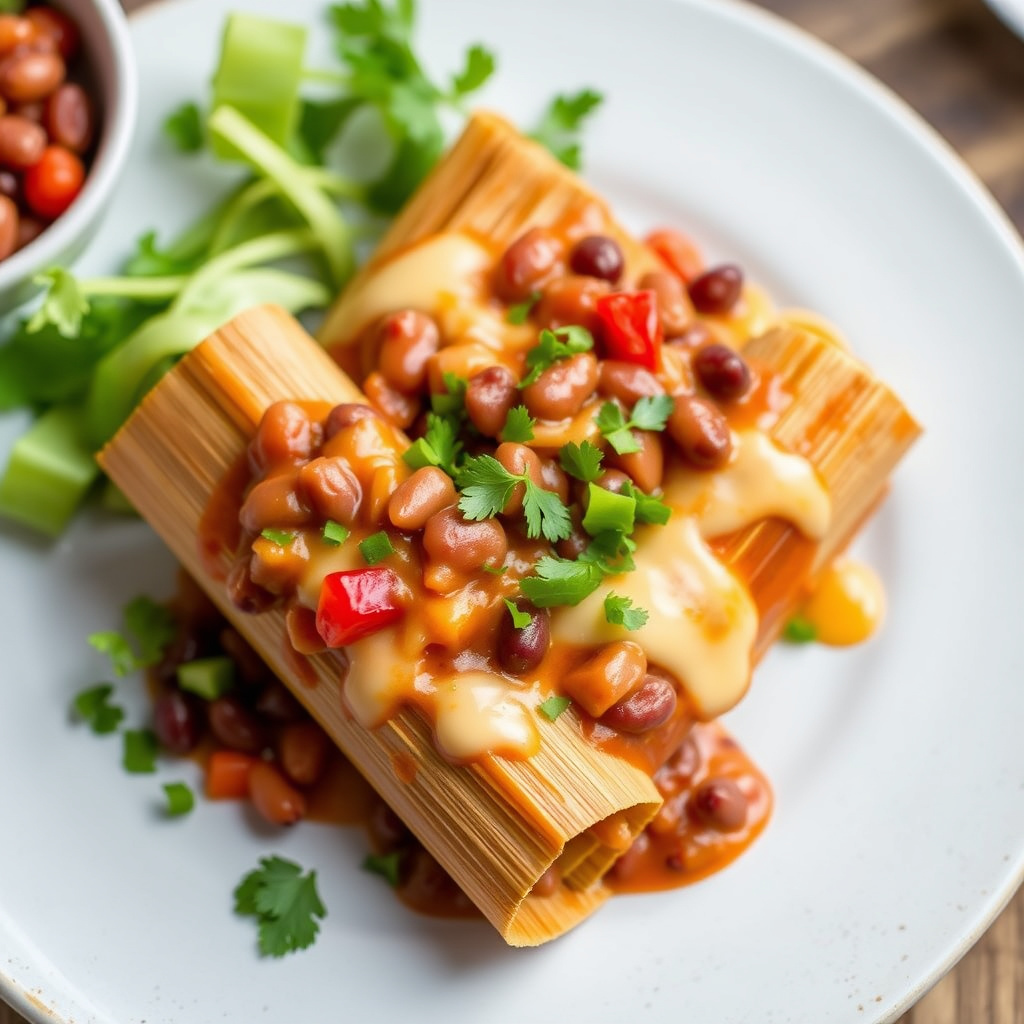 Bønne- og ostetamales