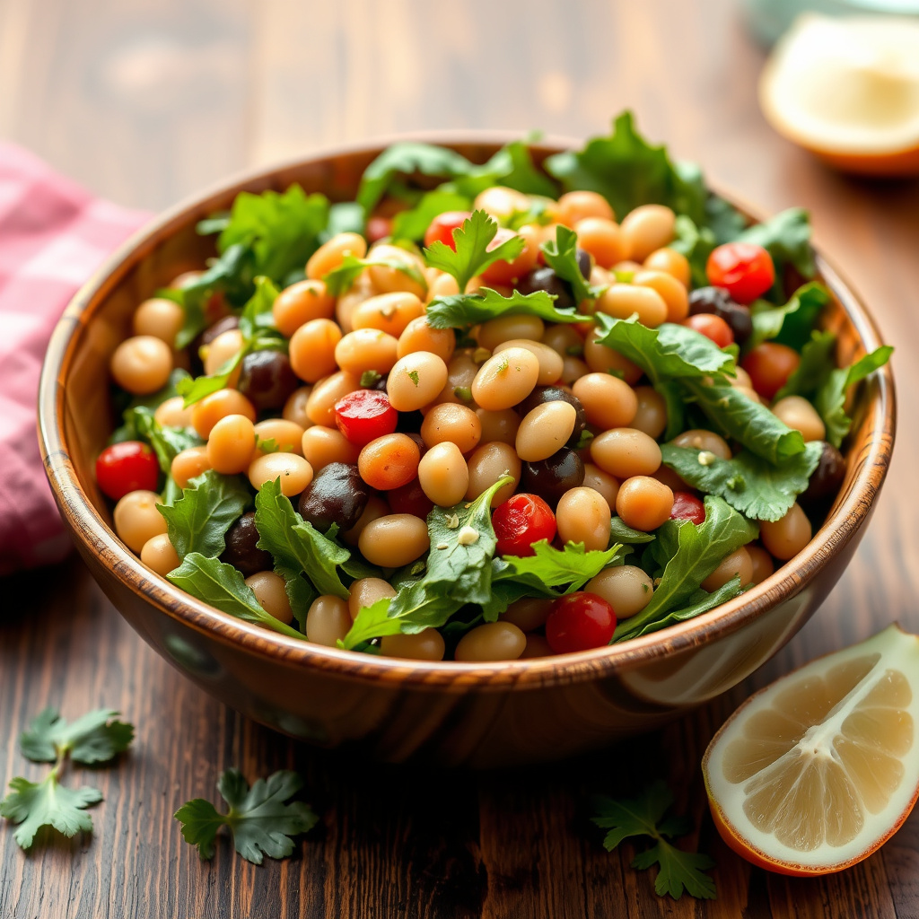 Bønner- og grønnsaksalat