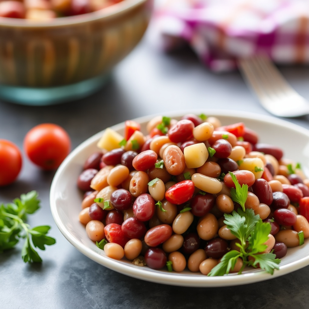 Bønnesalat med kidneybønner