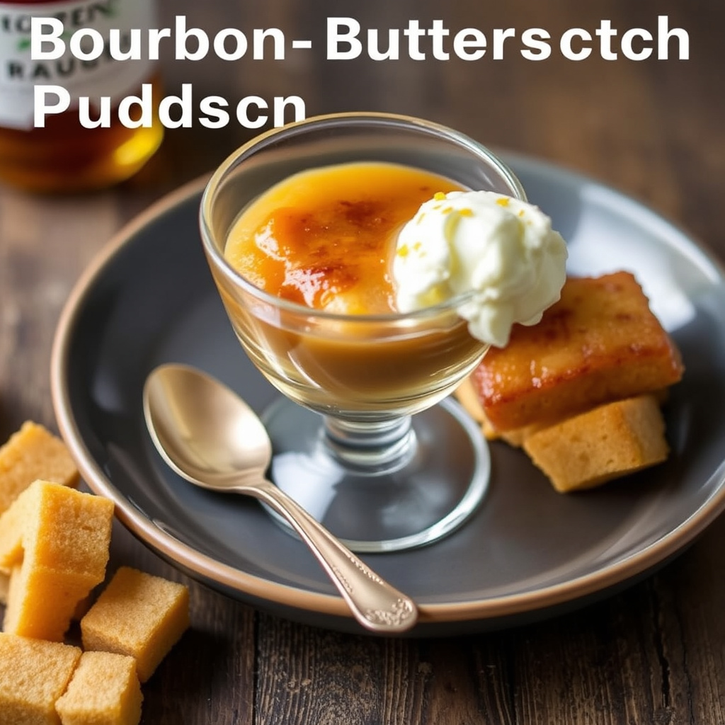 Bourbon- og butterscotch-pudding