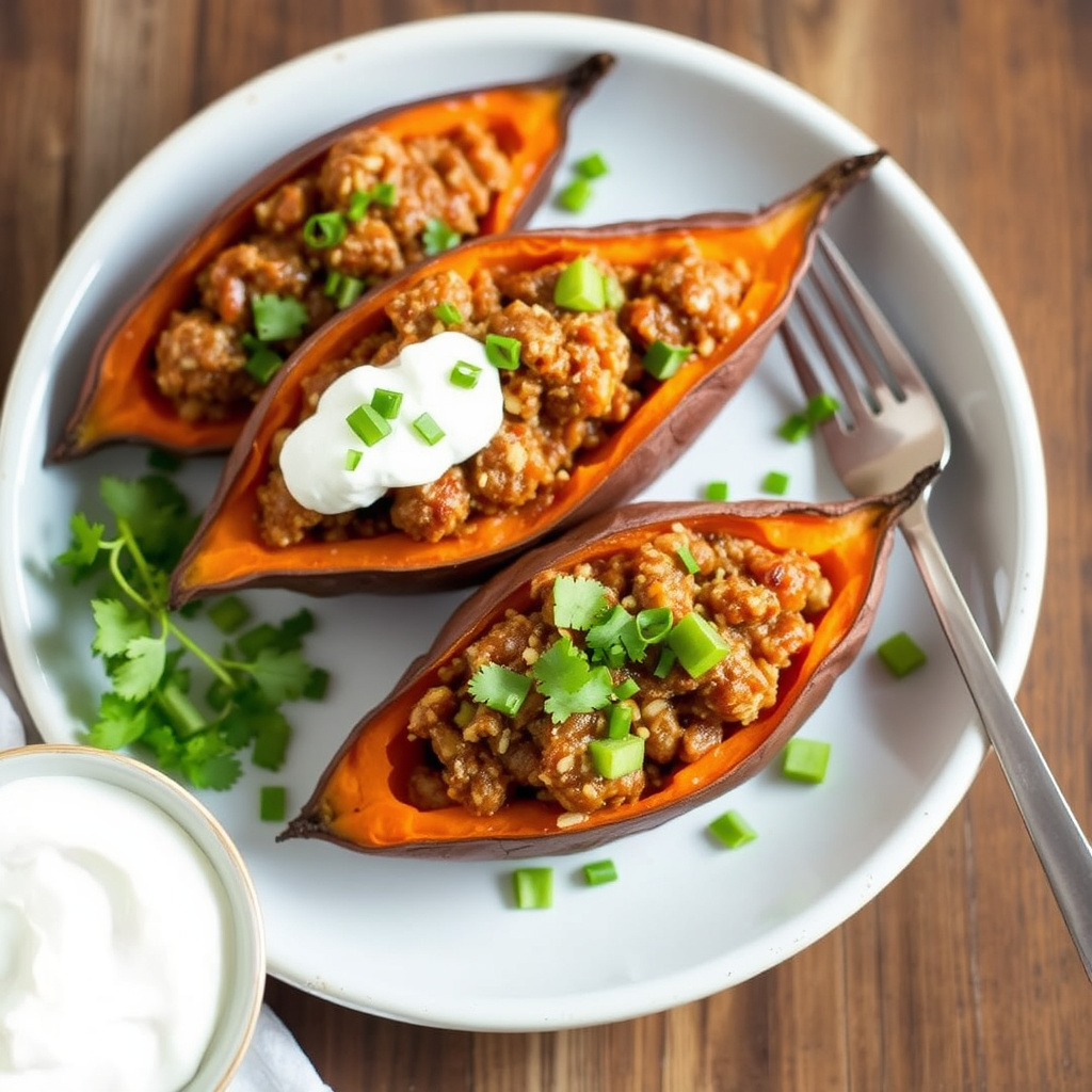 Bourbonbrune sukkerfylte søtpotetskall