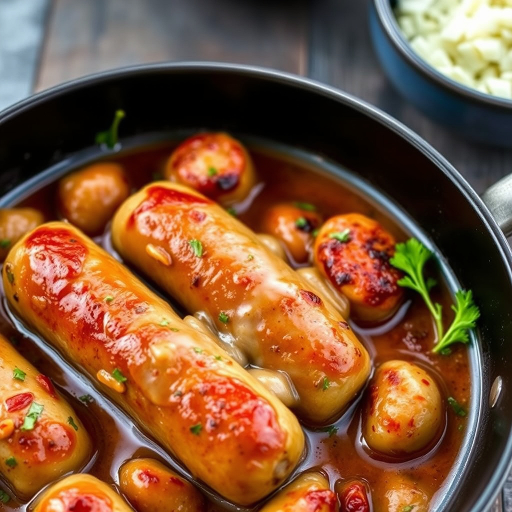 Brasede kyllingpølser