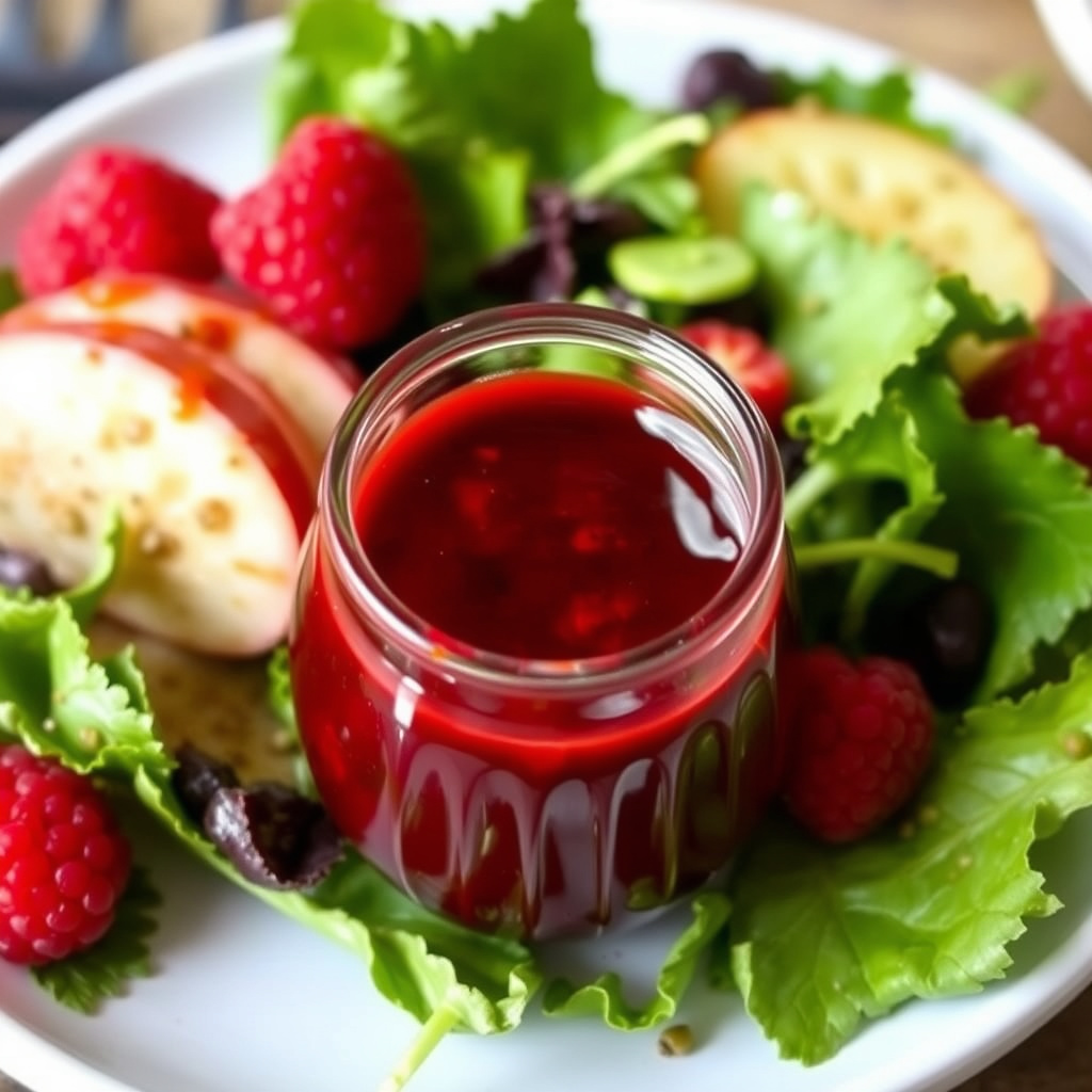 Bringebær- og balsamico-dressing