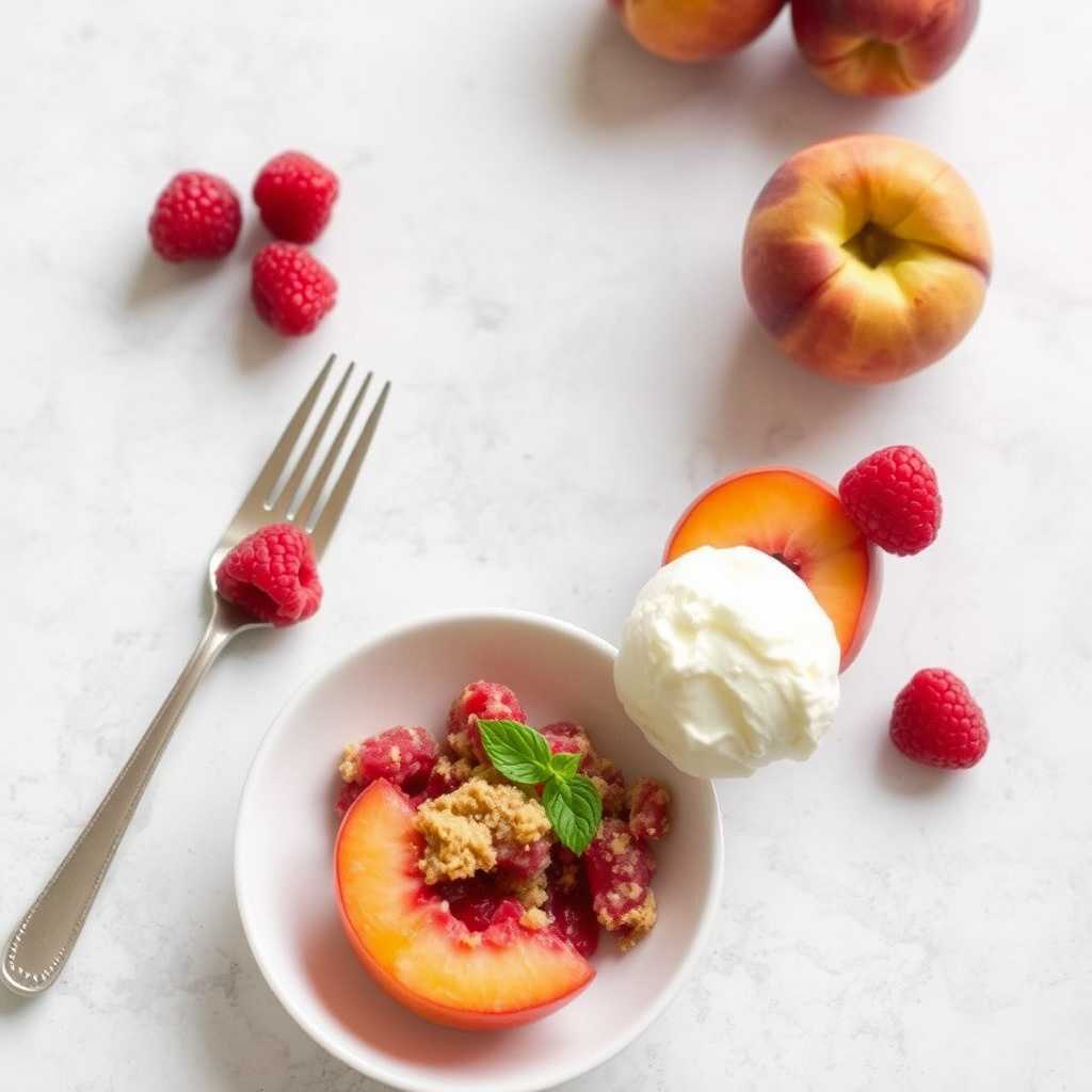 Bringebær- og ferskenskumling