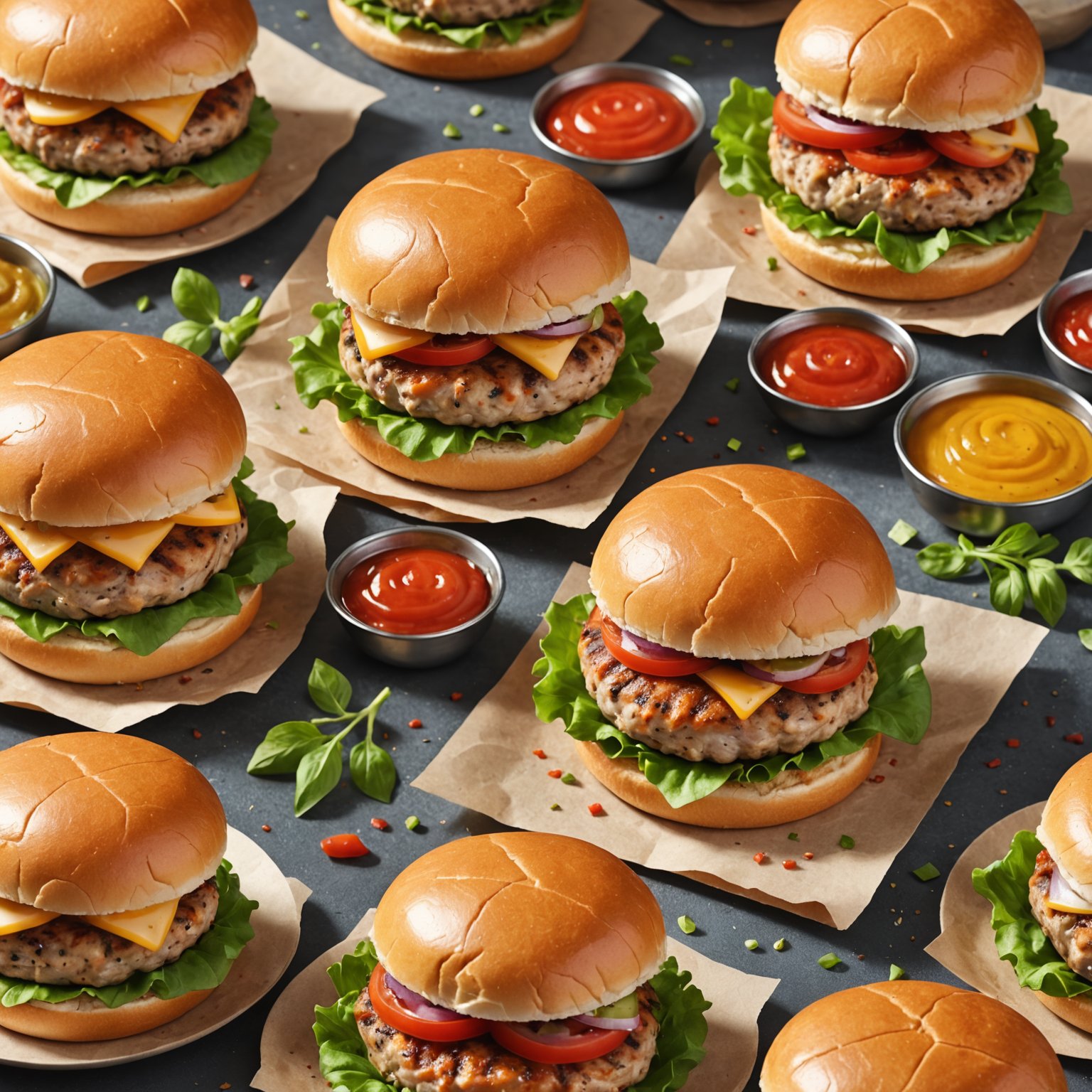 Saftige kalkunburgere med eple og chutney