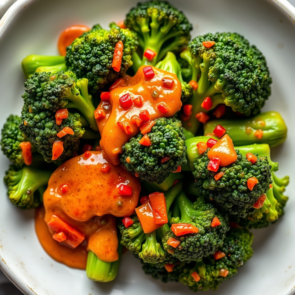 Brokkoli med rødpepper-smør