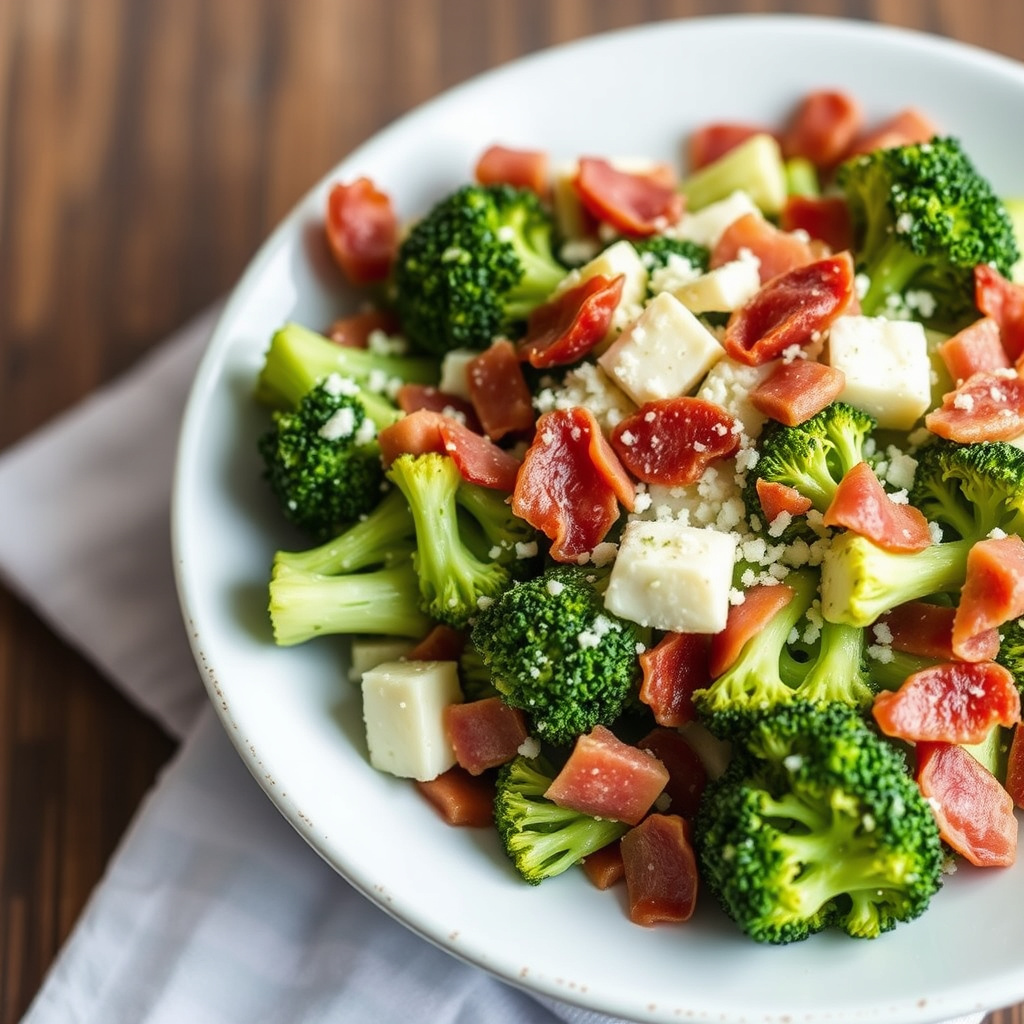 Brokkoli- og bacon-salat