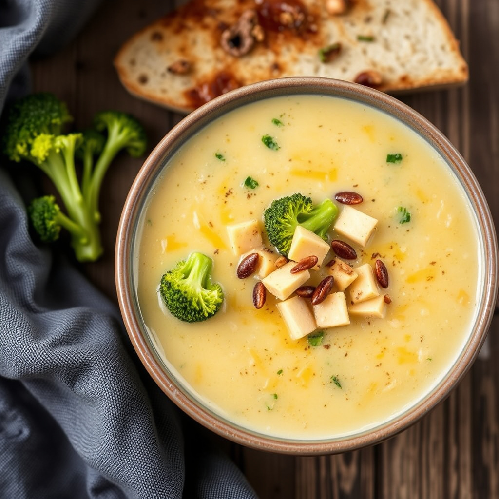 Brokkoli- og cheddar-suppe
