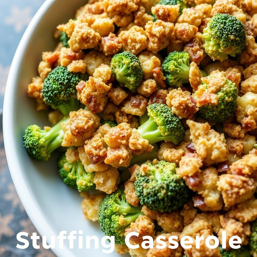 Brokkoli- og stuffinggrateng