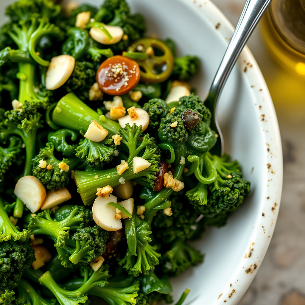 Brokkoli Rabe med olivenolje og hvitløk