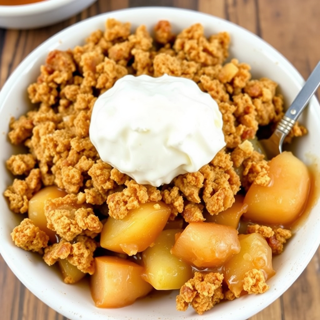 Brunt sukker eplecrisp