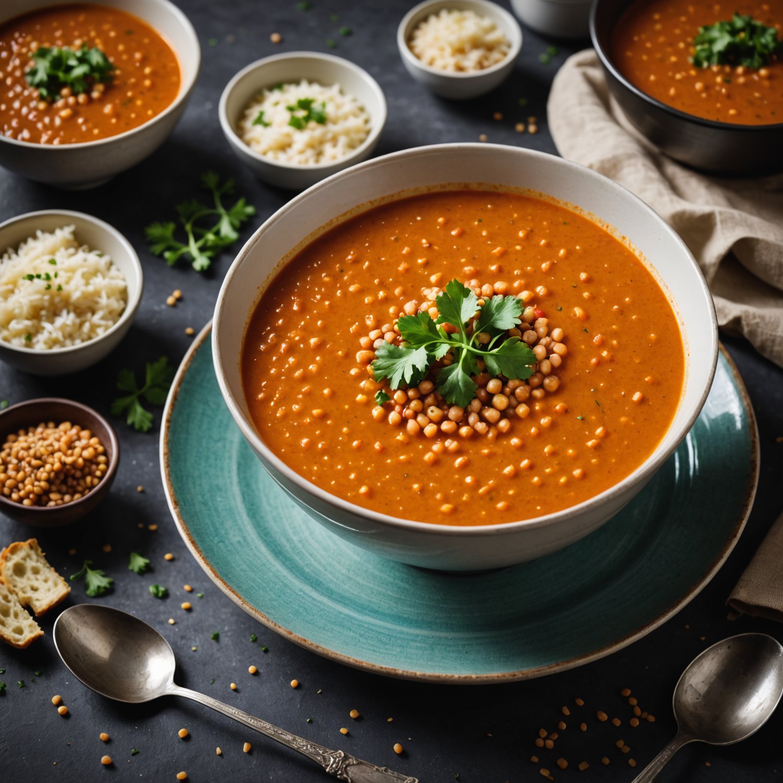 Bryans krydrede røde linse-suppe