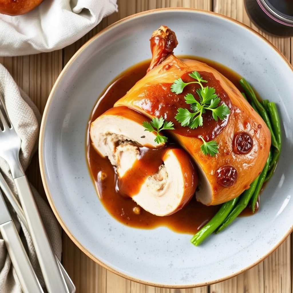 Fylt kalkunbryst med Madeirasaus