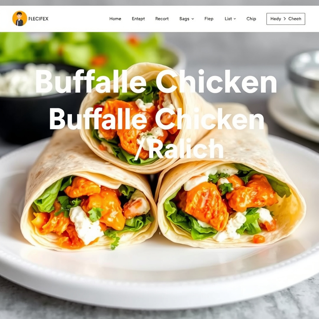 Buffalo kylling- og ranch-wraps