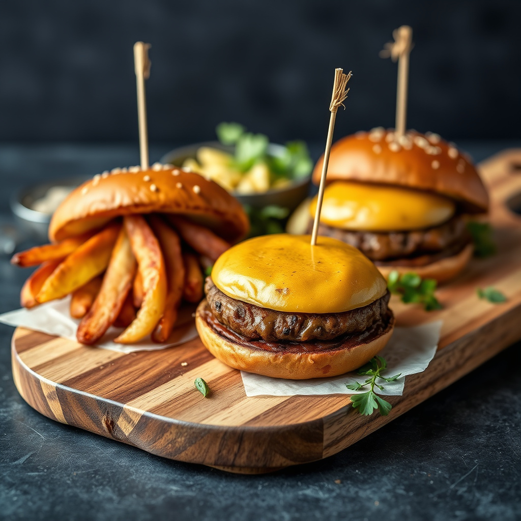 Burgere med cedar-plate