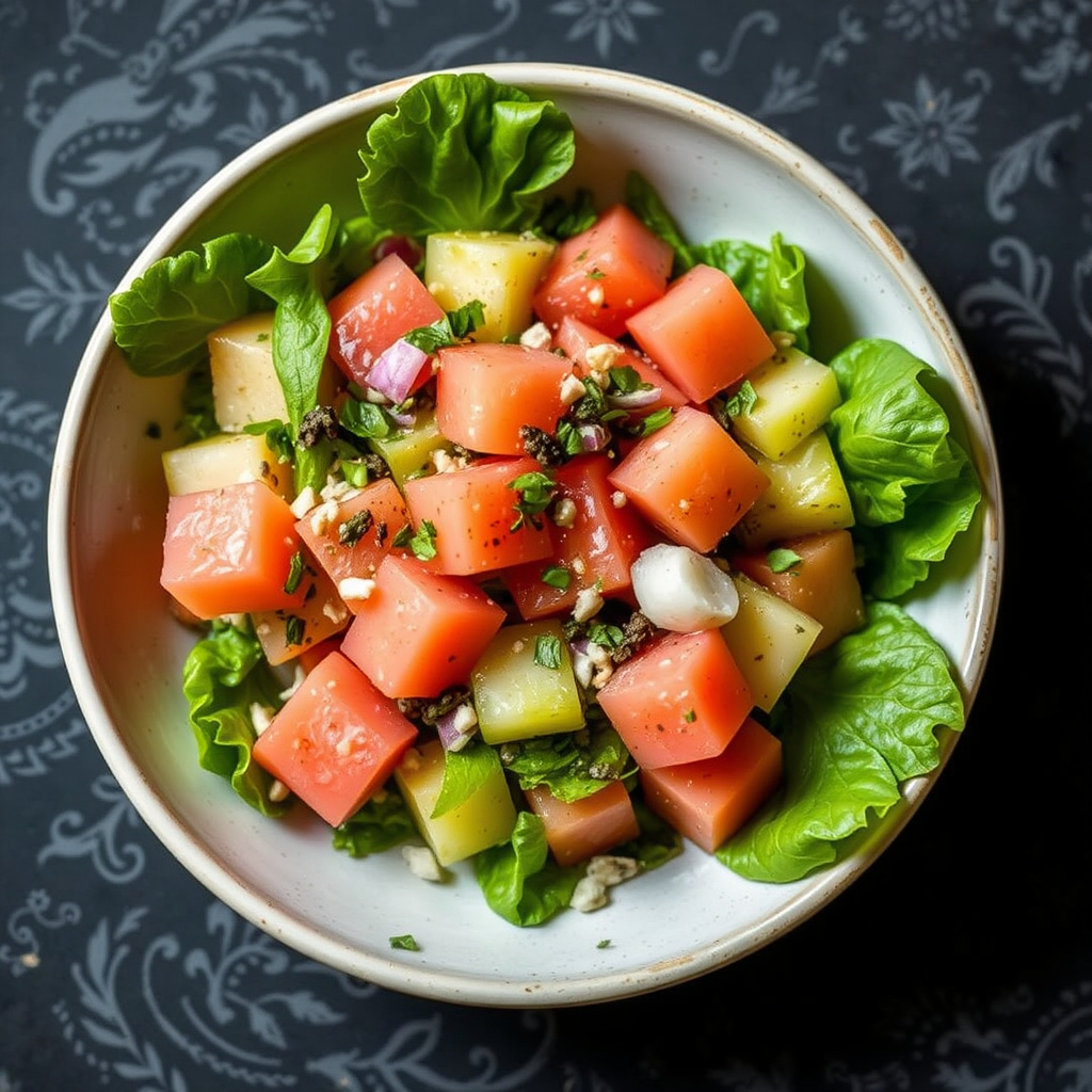 Burmese Gin Thoke Melonsalat