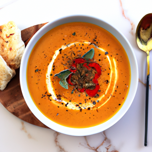 Butternut- og acornkålsuppe