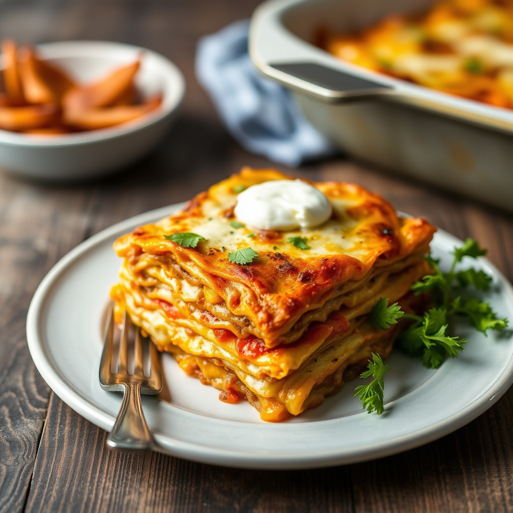 Butternut squash-lasagne