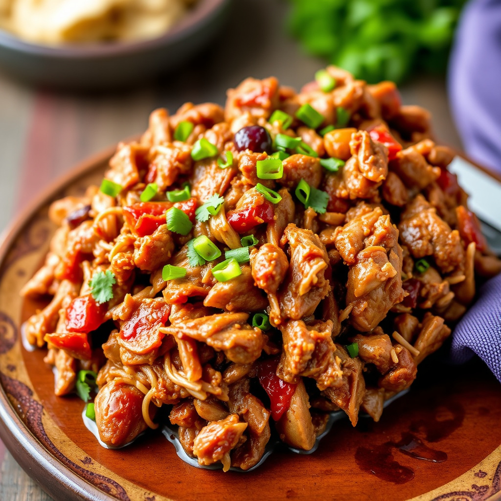 Cajun langsomtkoker-revet svinekjøtt