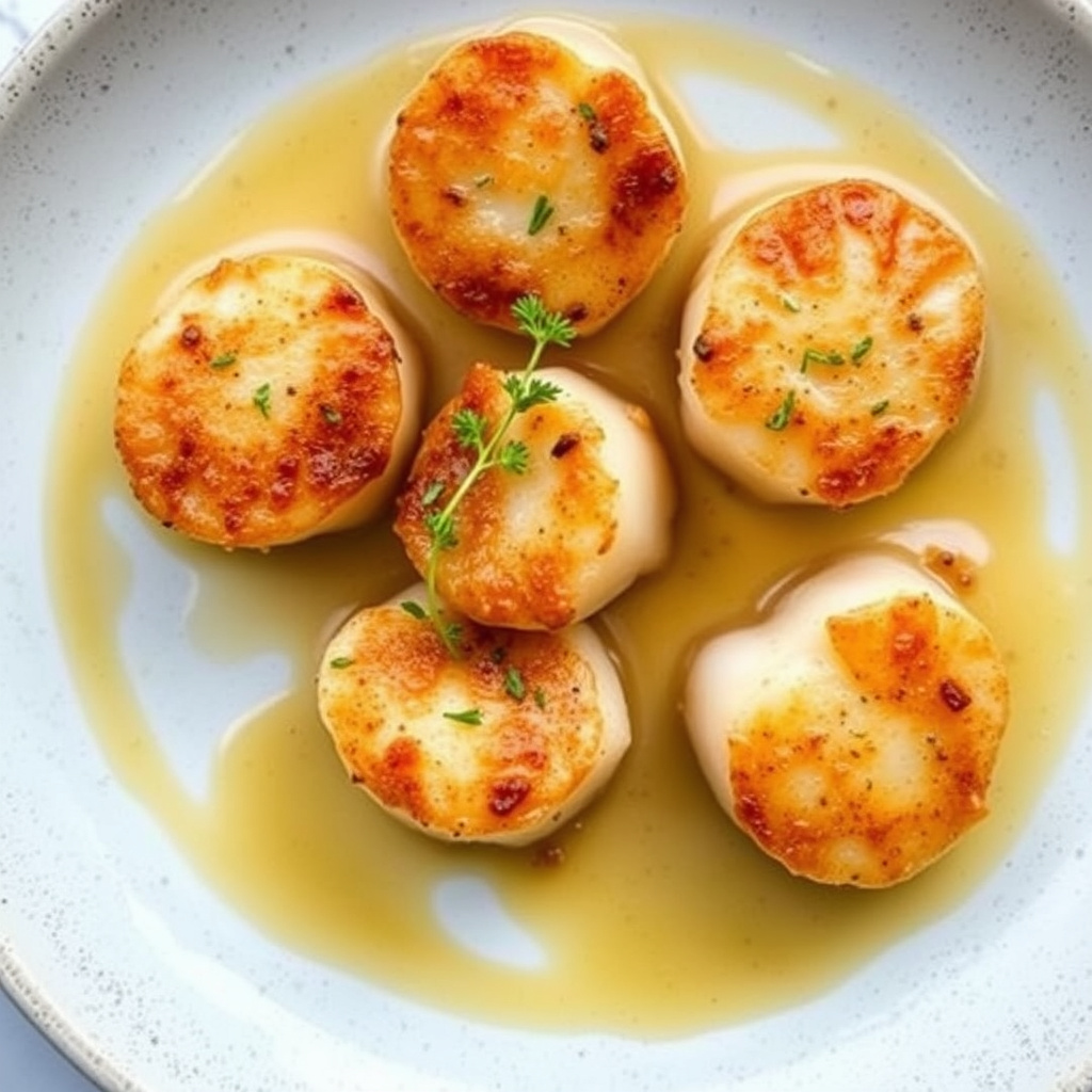 Cajun-ristede kamskjell med ovnsbakt løk- og fennikelsuppe