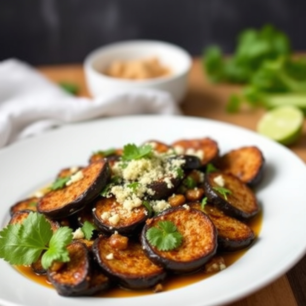 Calabrese stekt aubergine