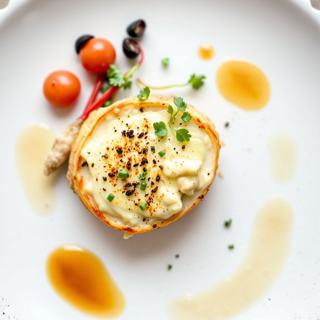 Kyllingbryst med camembertsaus og avokado