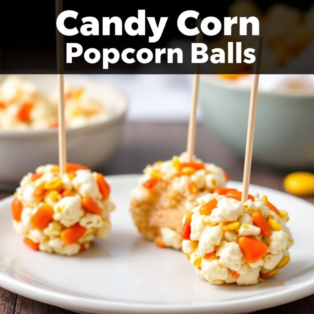 Popcornballer med candy corn
