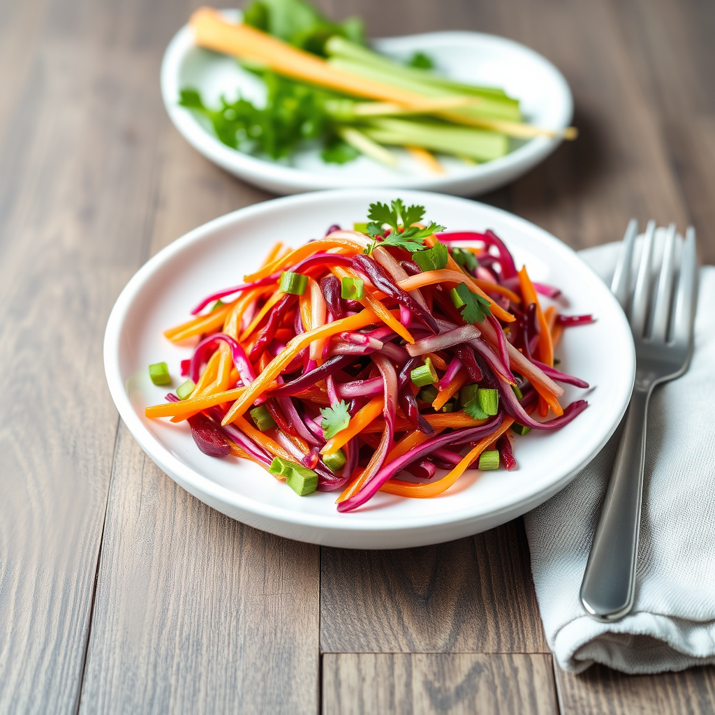 Candy-stripe beet- og gulrotsalat