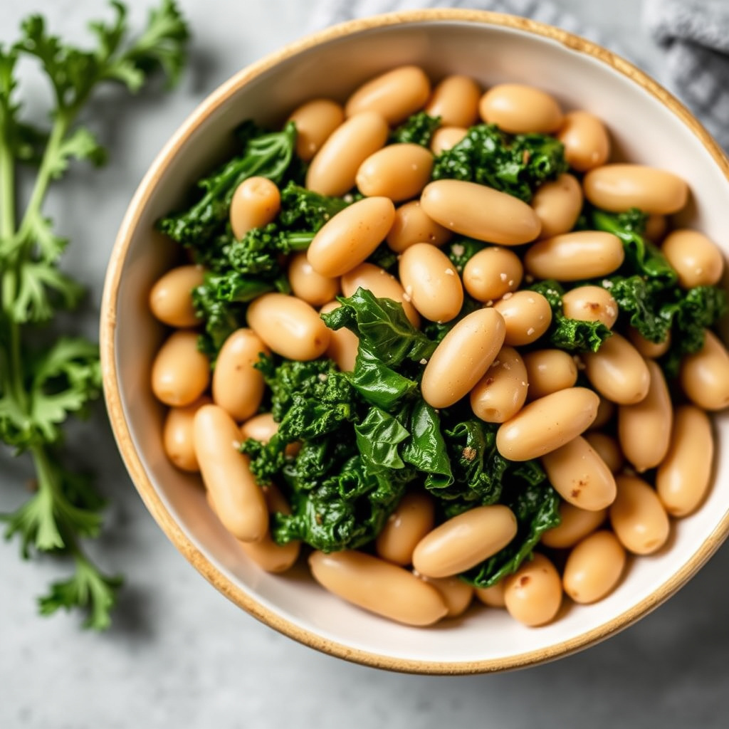 Cannellini-bønner med grønnkål