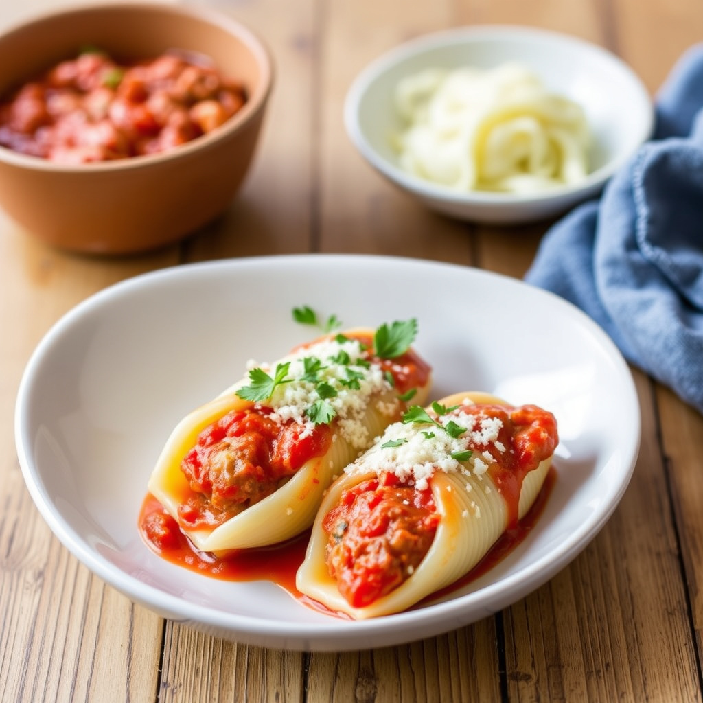 Cannelloni med kalv og søt pølse