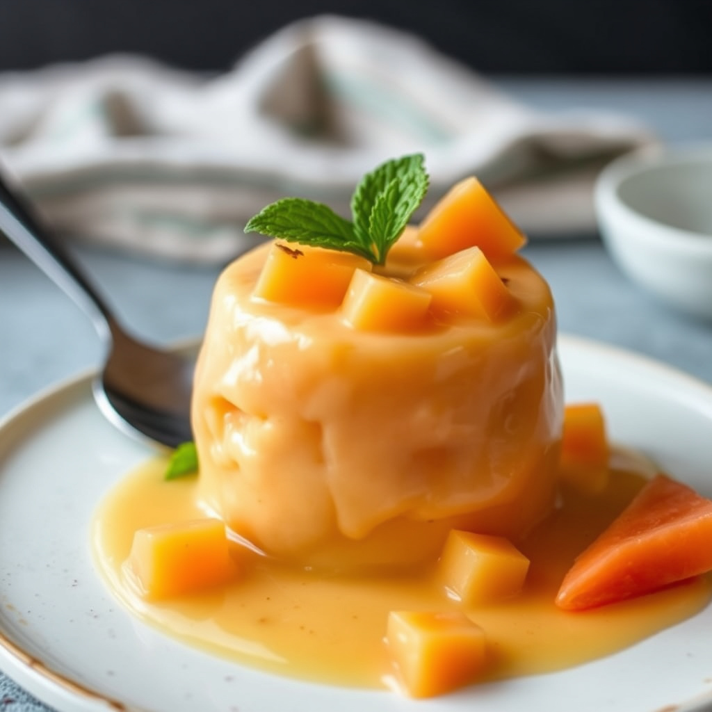 Cantaloupe Grappa Semifreddo
