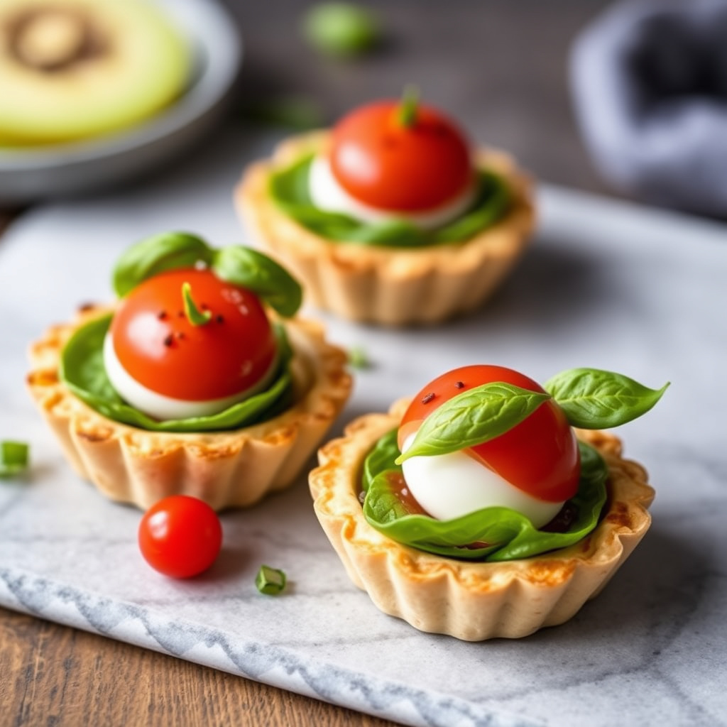 Caprese-tartletter