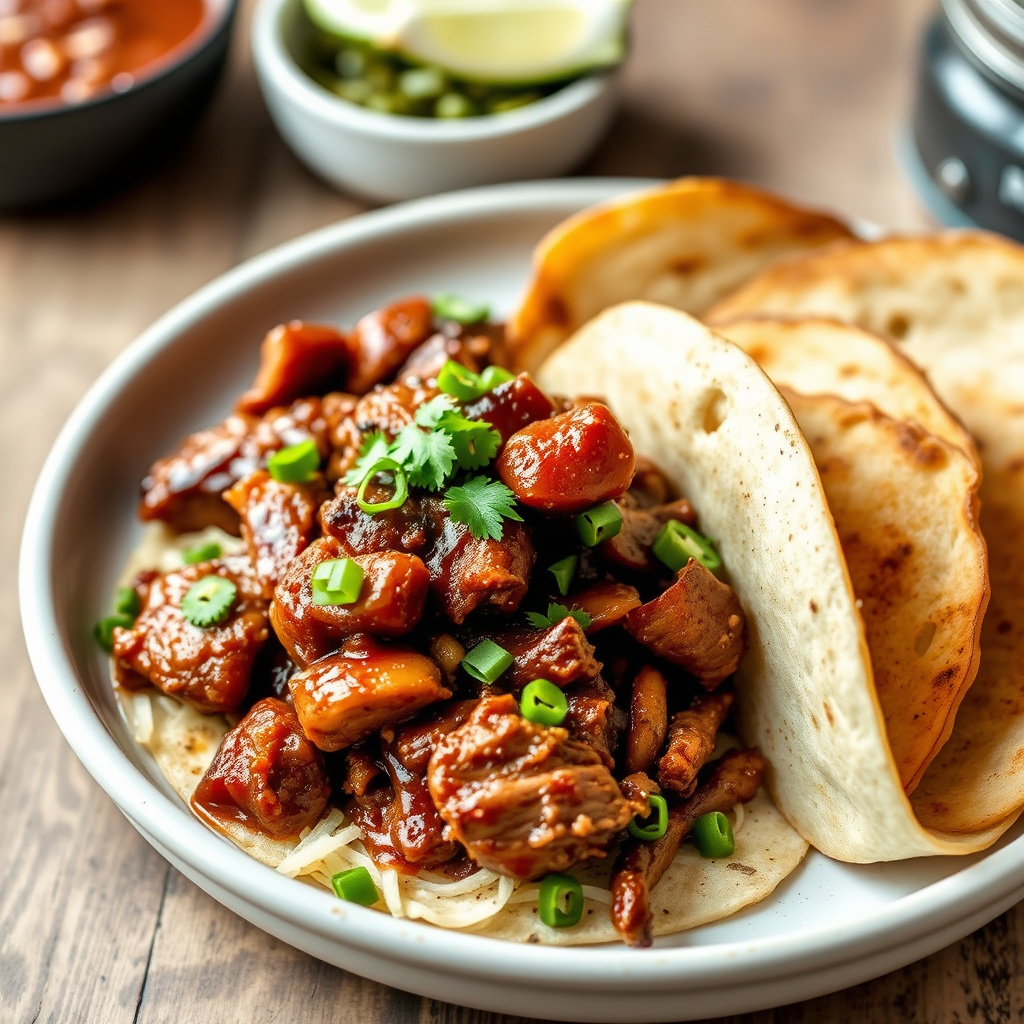 Carnitas: Langtidsstekt og stekt svinekjøtt