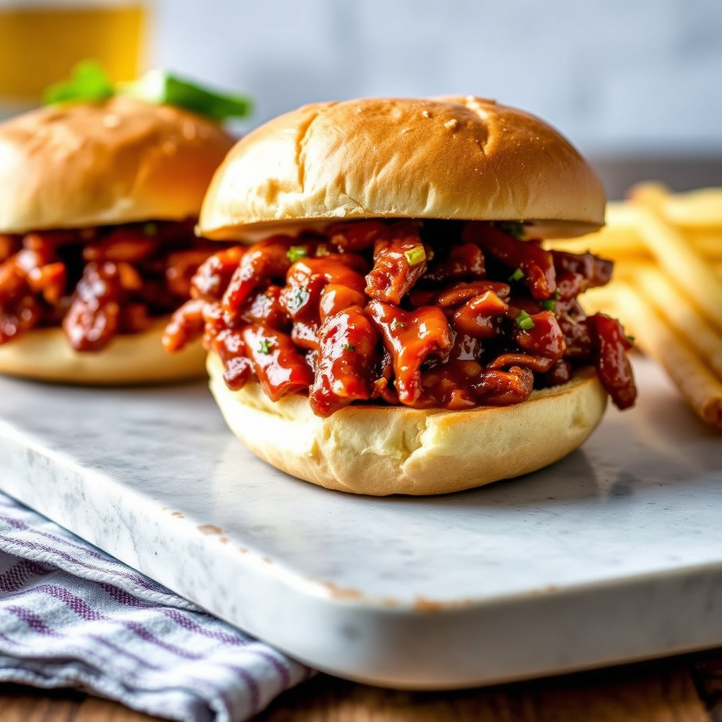 Carolina-stil svinekjøtt BBQ-sandwiches