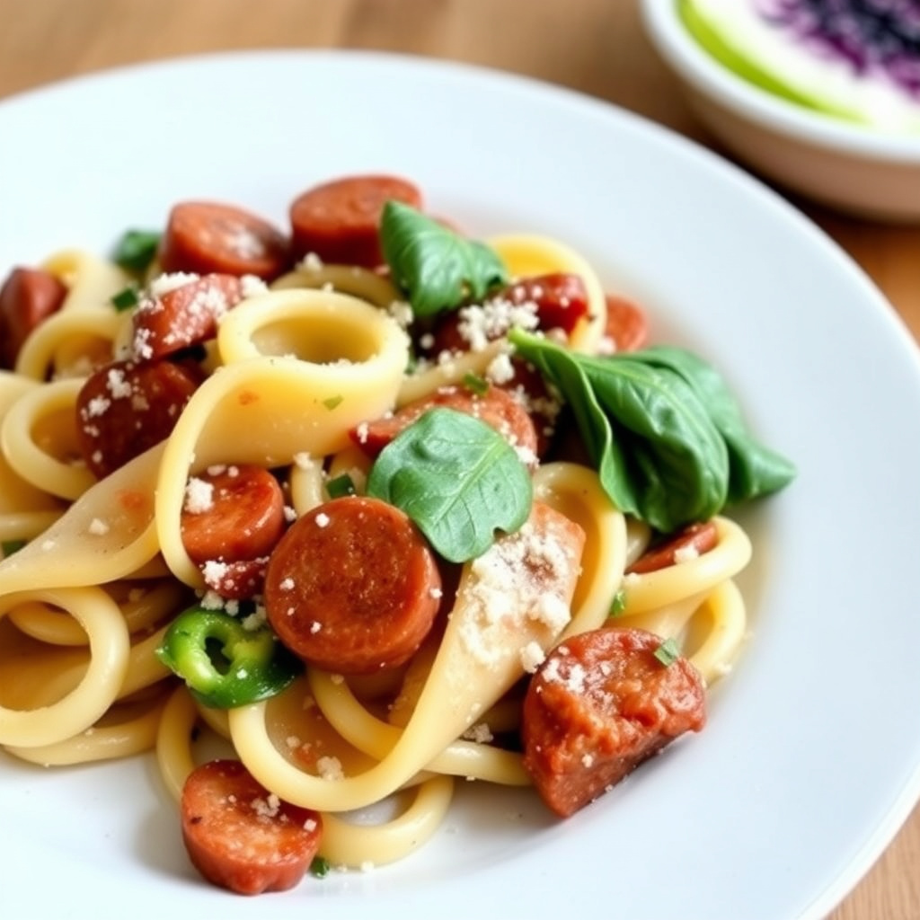 Cavatelli med pølse og radicchio