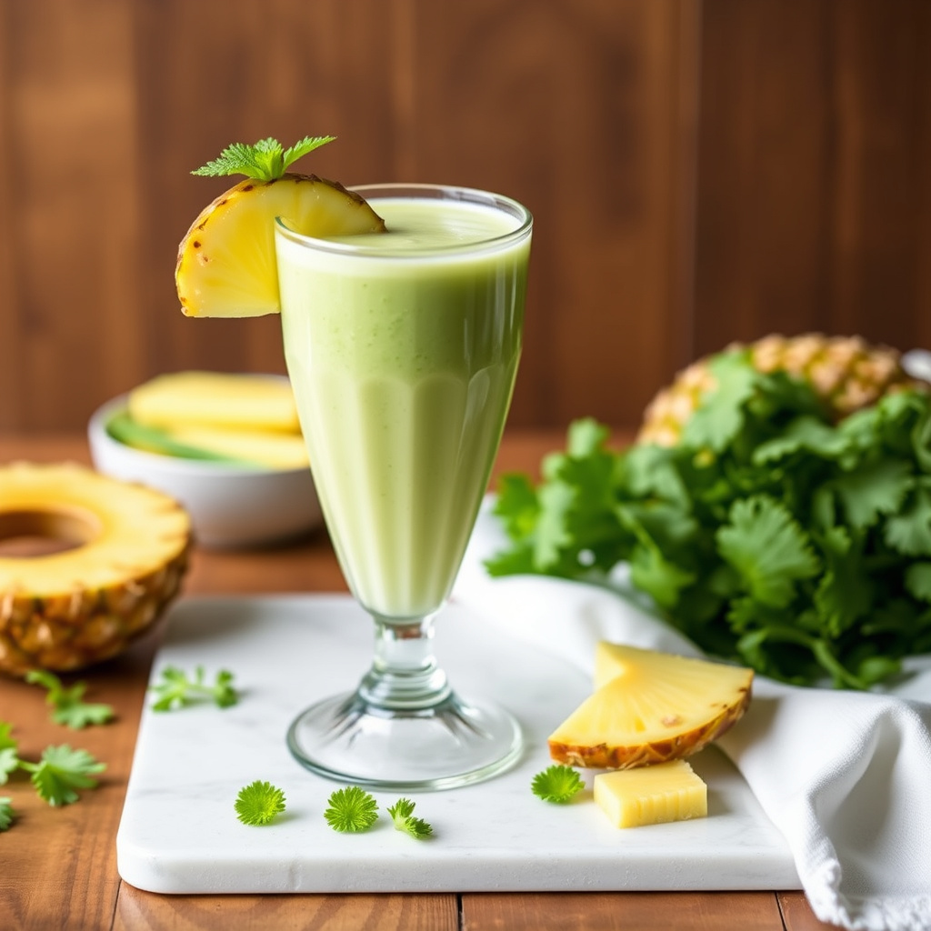 Frisk selleri- og ananassmoothie